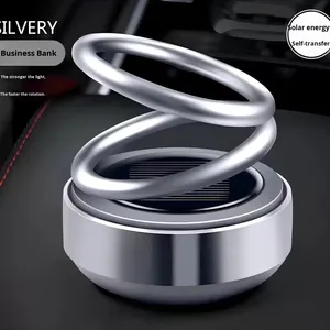 2026 Trending Double-Ring Perfume Solar Suspended Car Aromatherapy Ornaments <b>Creative</b> New Arrival Novelty <b>Gifts</b> From Supplier - Product Image 3