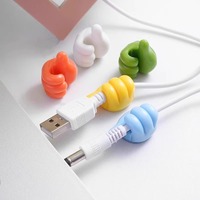 JUXINDA Organizador de Clip de Cable Soporte de Cable Autoadhesivo para Escritorio Bajo Mesa Gestión de Cables para Cargador de Teléfono Cables de Ratón de Ordenador