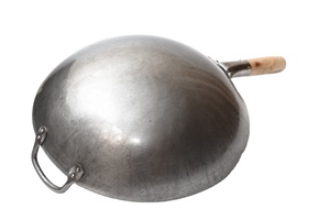 <span class=keywords><strong>Wok</strong></span>-<span class=keywords><strong>Wok</strong></span> de acero al carbono, accesorio <span class=keywords><strong>chino</strong></span> tradicional, pesado, de fondo redondo, <span class=keywords><strong>grande</strong></span>, de hierro fundido, con mango de madera - Product Image 5