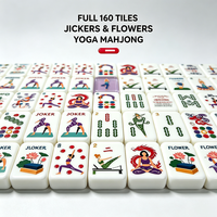 Ensemble de Mahjong Américain en Acrylique Premium, 160 Tuiles, Design Artistique Exquis, Kit de Mahjong pour Joueurs, Cadeau de Vacances pour Femmes