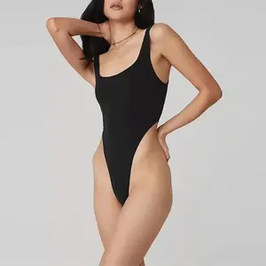 2024 Tùy Chỉnh Thời Trang Màu Hồng Bodysuits Cho Phụ Nữ Phụ Nữ Một Mảnh Phòng Tập Thể Dục Phụ Nữ Bodysuits Áo Liền Quần