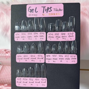 Pointes d'ongles XXXL en ABS naturel transparent demi-couverture longue XXL non courbe en C ongles français ongles artificiels - Product Image 6