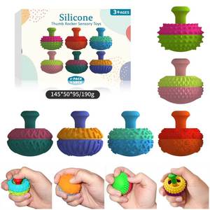 BUYUER Jouets sensoriels anti-stress en silicone pour manette de jeu - Lot de 6 jouets sensoriels à presser pour enfants et adultes - Product Image 3