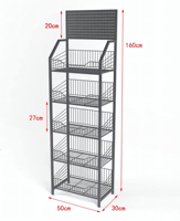 Grille en fer pour produits cosmétiques, ensemble de 10 bacs, support de magasin en métal, feuille de pain, cadre en fil métallique, présentoir en métal