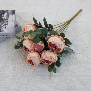 Ramo Grande de Flores Artificiales de Peonía en Forma de Corazón, Estilo Europeo Retro JMD-260, Decoración Interior para Tiendas, Venta al Por Mayor - Product Image 2