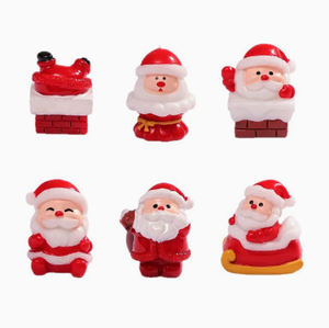 Figurine de Père Noël en résine, mini ornement artistique de Noël pour la table, décoration artisanale - Product Image 4