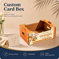 Boîte en carton ondulé personnalisée pour fruits, boîte d'emballage imprimée pour fraises, boîte d'expédition