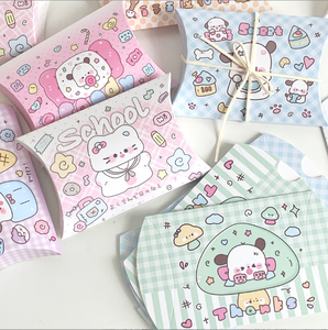 Kotak surat hadiah mewah pola kartun cetak kustom kotak kardus pengiriman kertas bantal ramah lingkungan daur ulang untuk makanan ringan - Product Image 4