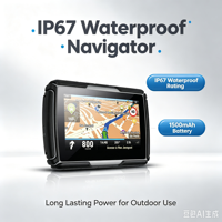 Navigateur GPS étanche certifié ROHS, écran tactile 4,3 pouces, carte 3D, fonctions MP3, W40 pour motos, IGO Worldwide, 1 an