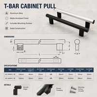 Poignée de porte tubulaire robuste pour centre d'usinage CNC, barre de préhension tubulaire avec support de fixation par vis pour armoire d'équipement industriel
