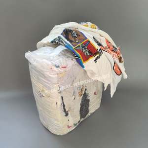 Trapos de Algodón Blancos Industriales a Granel, Paños de Limpieza de 10 kg, Trapos de Algodón con Estampado, Paños de Limpieza para Limpiar - Product Image 1