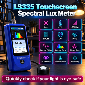 Analyseur de spectre lumineux portable LS335 avec paramètres Lux, PPFD, DUV, SDCM, scintillement et éclairage végétal - Product Image 4