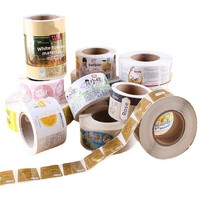 Étiquettes autocollantes personnalisées en PVC transparent double face, carrées, imperméables, pour bouteilles de boissons, eau minérale, jus, etc.