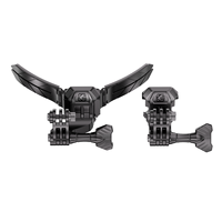 Universelle Motorradhelm-Kinnkamerahalterung mit Biegbarer Montagebasis & Starken Klebepads & Schnellverschluss-Design