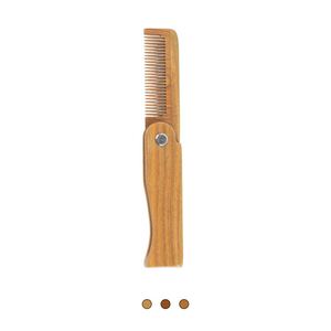 Peigne pliable promotionnel antistatique avec impression de logo, en bois de santal, minimaliste et pratique pour la promotion - Product Image 1