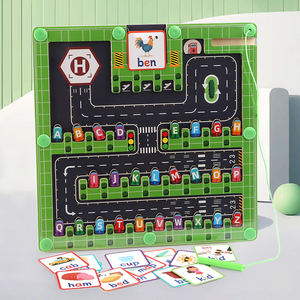 Juego de mesa de laberinto de números y colores magnéticos de <span class=keywords><strong>madera</strong></span> para niños Montessori personalizado, actividad educativa, tablero ocupado, juguetes para niños - Product Image 3