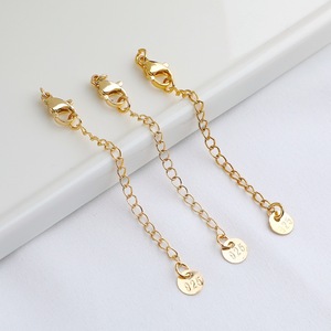 Délicat 14k plaqué or <span class=keywords><strong>laiton</strong></span> coeur goutte fin fermoir <span class=keywords><strong>bijoux</strong></span> à bricoler soi-même fermoir mousqueton accessoires <span class=keywords><strong>de</strong></span> haute qualité <span class=keywords><strong>bijoux</strong></span> chaînes d'extension - Product Image 2
