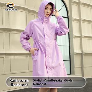 Impermeable Cortavientos de Fibra de Poliéster para Mujer Adulta, para Motocicleta/Electromóvil, Ciclismo, Senderismo, Viajes, Protección Completa del Cuerpo - Product Image 3