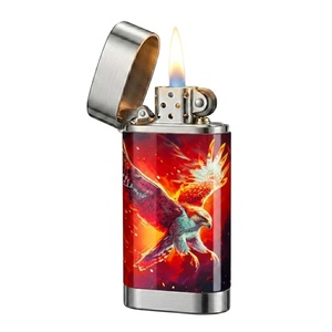 Encendedor de Gas Recargable Electrónico Falcon X con Logotipo Personalizado, Diseño de Llama de un Solo Chorro para Fumar Cigarros y Cigarrillos en Francia - Product Image 3