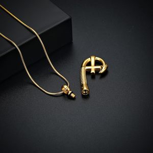 Collar de urna de anzuelo cruzado para cenizas, colgante conmemorativo de pesca, joyería de cremación, soporte para cenizas de seres queridos, recuerdo para hombres y mujeres - Product Image 4