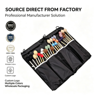 Sac de maillet de tambour à fermeture éclair en nylon noir de grande capacité Porte-bâton suspendu de transport souple Portable pour étui à instruments facile