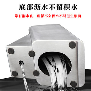 Porte-couteaux en acier inoxydable Zeng Tai, design moderne et simple, bloc à couteaux de cuisine avec 5 emplacements pour le rangement des couteaux - Product Image 4