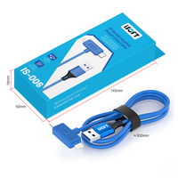 Kabel Data Perawatan Dua Ujung Seri ISOFT IS-006 IP17 untuk iPhone iPad USB-A untuk Konektor Pemulihan Data Plastik