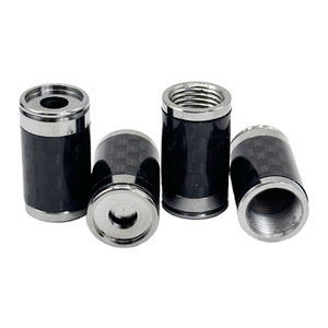 Capuchon de valve universel en fibre de carbone pour pneu de voiture avec logo D2324 - Product Image 5