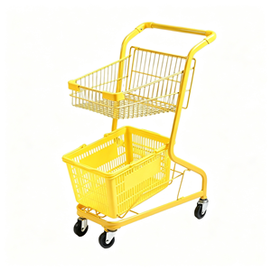 Chariot de courses robuste 340L en treillis métallique grande capacité avec roues pivotantes silencieuses pour supermarché et commerce de détail, kit d'utilisation roulante - Product Image 2