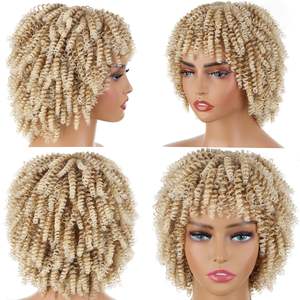 วิกผม DX088 สำหรับ<span class=keywords><strong>ผู้หญิง</strong></span> <span class=keywords><strong>ผม</strong></span>แท้แบบแอฟโฟร <span class=keywords><strong>ทรง</strong></span><span class=keywords><strong>ผม</strong></span>หยิกฟูแบบธรรมชาติ วิกผมสั้นสำหรับชาวแอฟริกันอเมริกัน สีบลอนด์ ฟู - Product Image 4