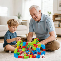 146PCS Mainan Rel Magnet untuk Anak-Anak, Rel Balap Fleksibel, Rakitan DIY, Set Rel Kereta Suspensi Magnet Listrik Anda Sendiri