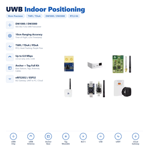 Module de positionnement intérieur HT UWB DW1000 DW3000, carte de développement PDOA, kit station de base et balise avec tutoriel pour AGV - Product Image 1