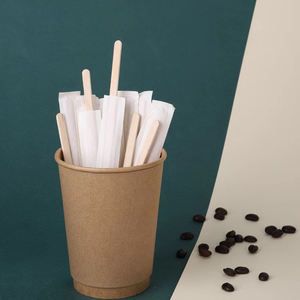 Varilla agitadora desechable de 14cm /18cm para café/miel de abeja/polvo 100 PCS/PACK con embalaje independiente - Product Image 5