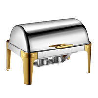Nouveau Réchaud à buffet de luxe en acier inoxydable 9L avec réchaud à buffet à alcool pour hôtels