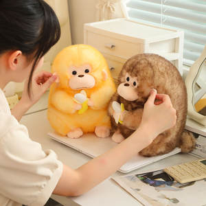 Peluche singe banane <span class=keywords><strong>en</strong></span> <span class=keywords><strong>gros</strong></span>, plusieurs tailles, pour le commerce électronique transfrontalier, les boutiques de cadeaux, supporte la personnalisation OEM - Product Image 6