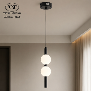 Modern <b>Led</b> Small Long Pendant <b>Light</b> Black Metal Acrylic <b>Diffuser</b> Tricolor Eye Caring Indoor Dining Room Bedroom Living Room Home - Product Image 1