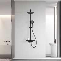 Fixations de douche modernes en laiton Système de douche de salle de bains Robinet mitigeur de baignoire Robinet de salle de bains chaud et froid Ensemble de douche thermostatique