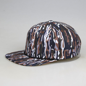 Hunting Camo Print Flat Bill <b>Snapback</b> Hat Adjustable Camouflage Baseball <b>Cap</b> for Outdoor Fishing Wholesale - Product Image 2