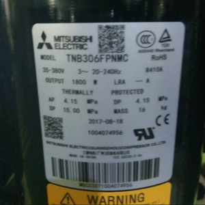 Compresor de Refrigeración Mitsubishi TNB306FPGMC 1800W 220V, Equipo de Aire Acondicionado, Refrigeración y Calefacción - Product Image 2