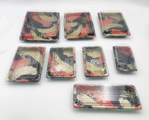 Boîte d'emballage de sushi carrée en plastique jetable JY-1100 boîte d'emballage de récipient alimentaire en plastique avec plateau de <span class=keywords><strong>suchi</strong></span> de couvercle - Product Image 1