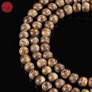 Rosario de Madera de Agar Malaya Natural, 108 Cuentas de 6mm, Tono Oscuro con Alto Contenido de Aceite, Joyería Elegante para Meditación - Product Image 2
