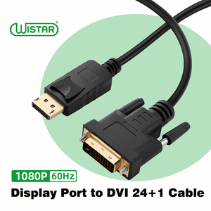 Cable Adaptador DP <span class=keywords><strong>a</strong></span> DVI24+1 de Alta Calidad, 1.8m, Chapado en Oro, para Conversión de Tarjeta Gráfica DVI <span class=keywords><strong>a</strong></span> Monitor - Product Image 1