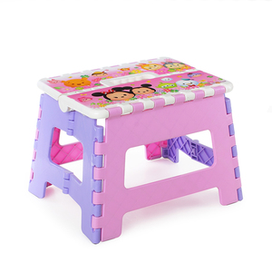 Print Heat Cute Kids Kitchen <strong>Fold</strong> <strong>up</strong> Home <strong>Stool</strong> Picnic Space Saving Plastic Retractable Foldable <strong>Stool</strong> - Product Image 5