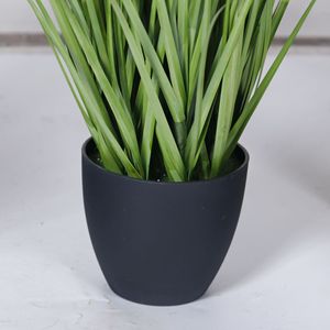 Plante artificielle Dream Castle en roseau, 75 cm, 5 têtes, violette et verte, plante décorative d'intérieur en pot, base florale - Product Image 3