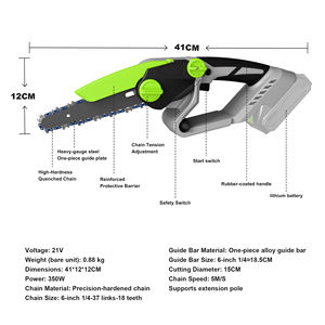 DTWA2-0041 6 pouces Mini <span class=keywords><strong>Scie</strong></span> <span class=keywords><strong>Électrique</strong></span> Boîtier En Plastique Usine En Gros Coupe <span class=keywords><strong>Scie</strong></span> À Chaîne Sans Fil Sécateur De Poche Mini - Product Image 2