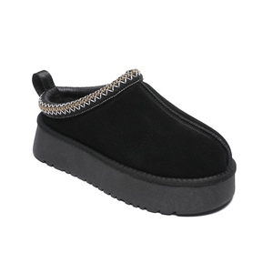 Botas de Nieve de Cuero Impermeables con Punta Cerrada para Mujer, de Alta Calidad, Lujosas, Originales, Modernas, Cálidas para Invierno, con Forro de Peluche - Product Image 2