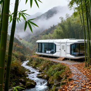 Maison <span class=keywords><strong>mobile</strong></span> modulaire préfabriquée de luxe en acier de 40 pieds, type capsule spatiale - Product Image 1