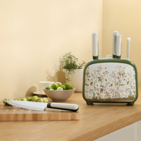 2025 Tendance Produit Cuisine Outils De Coupe Profession Chef Cuisine Couteau Ensemble avec Support De Bloc D'impression