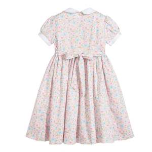 Vêtements pour enfants personnalisés, robe d'été pour bébé fille, manches courtes, robe pour fille avec col à pétales - Product Image 2