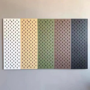 Pegboard Multifunctional Storage <b>Board</b> Wall Mounted Square Hole Punch Free Natural Wood Color Rectangle 1 Layer - Product Image 3
